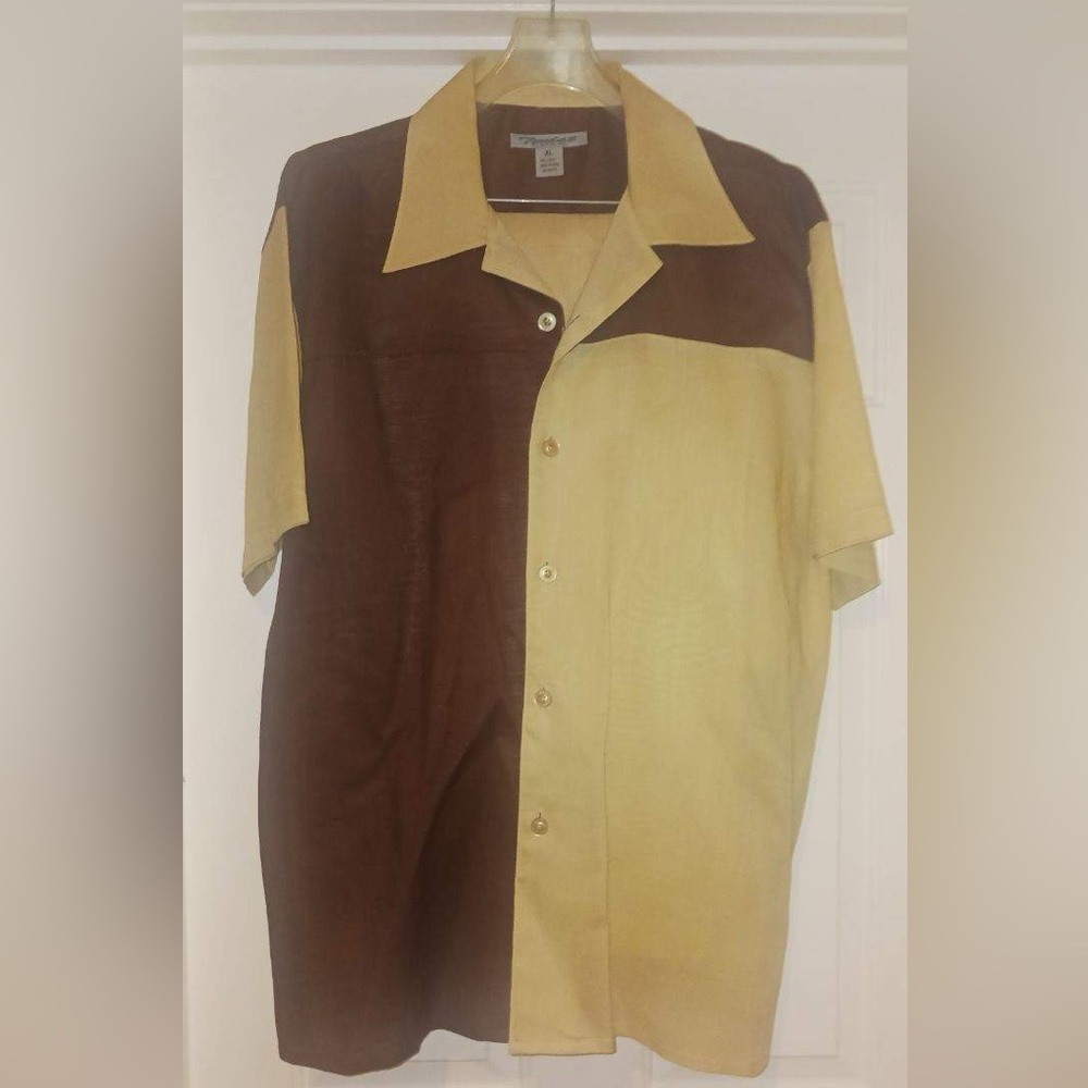 Brown & Tan Shirt & Pants Set